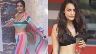 It’s Burning Hot: Surbhi Chandna and Surbhi Jyoti flaunt their curvaceous midriff in stylish crops and bralette avatars, see hot pics