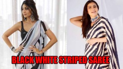 Kajol VS Shilpa Shetty Kundra: Which Bollywood actress stole your heart in black white striped saree? Comment below