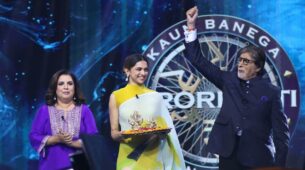 Kaun Banega Crorepati 13: Deepika Padukone gifts Amitabh Bachchan and Farah Khan a Ganpati murti