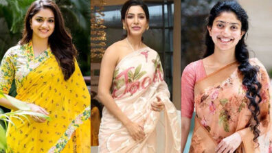 Keerthy Suresh, Samantha Akkineni and Sai Pallavi’s eternal love story and bonding over embellished floral sarees, see hot pics