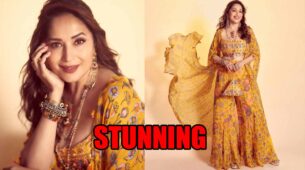 Madhuri Dixit shines like a sunshine in mustard ethnic wear, fans love it
