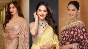 Modern To Ethnic: Timeless Beauty Madhuri Dixit’s Saree Collection Is Flamboyant