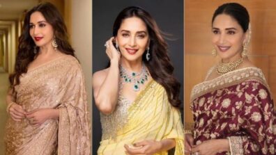 Modern To Ethnic: Timeless Beauty Madhuri Dixit’s Saree Collection Is Flamboyant