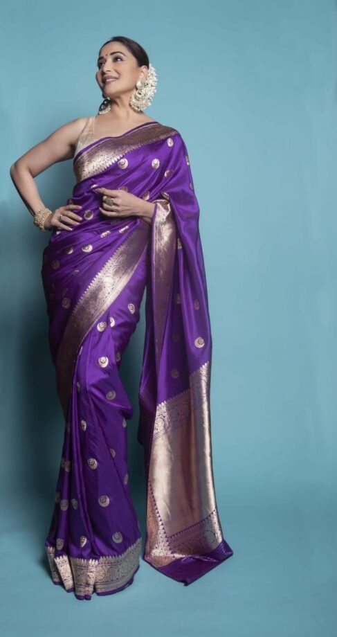 Modern To Ethnic: Timeless Beauty Madhuri Dixit’s Saree Collection Is Flamboyant - 2