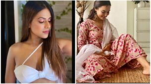 Nia Sharma turns ‘Hottie’ in white bralette, Surbhi Jyoti looks regal in floral salwar suit