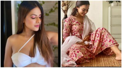 Nia Sharma turns ‘Hottie’ in white bralette, Surbhi Jyoti looks regal in floral salwar suit