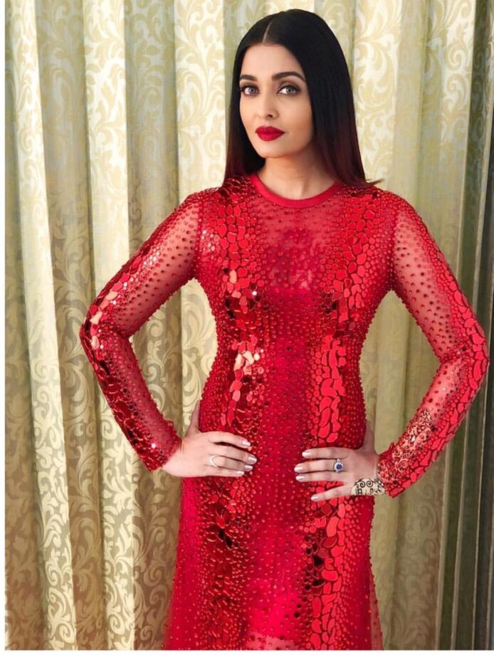 Oh So Hot: Aishwarya Bachchan Is A Vision To Behold In Her Red Majestic Flawless Gown, View Pics To Bless Your Eyes - 0