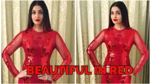Oh So Hot: Aishwarya Bachchan Is A Vision To Behold In Her Red Majestic Flawless Gown, View Pics To Bless Your Eyes