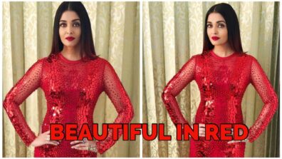 Oh So Hot: Aishwarya Bachchan Is A Vision To Behold In Her Red Majestic Flawless Gown, View Pics To Bless Your Eyes