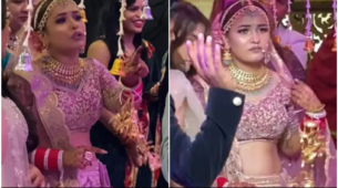 OMG! A Bride Refusing To Enter Her Wedding Venue Because The Song She Wanted To Be Played Had Not Been Put On, See The Viral Video