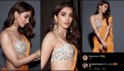 Photo Dump: Pooja Hegde shares burning hot photo in orange saree and silver shimmery blouse, Tamannaah Bhatia has a special compliment