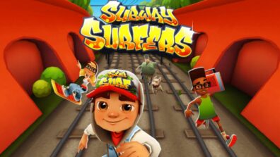 Play Subway Surfers: Run along the subway tracks for as long as you can – but be careful!