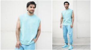 Quirky Fashion! Ranveer Singh Donned An All-Blue Ensemble From Tees To Shoes That No One Can Match; See Pics