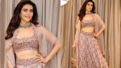 A Vision To Behold! Karishma Tanna Is A Treat To Our Eyes In A Printed Lehenga; Check Out Here