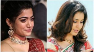 Rashmika Mandanna Vs Raashi: Which Diva Wore The Quintessential Necklace On Red Saree?