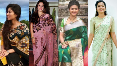 Sai Pallavi, Tamannaah Bhatia, Keerthy Suresh and Rashmika Mandanna are natural resplendent beauties in floral embroidery sarees, you will fall in love