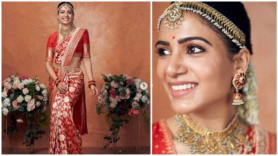 Samantha Akkineni Looks Gorgeous In This Regal Red Saree, Brides-To-Be Take Notes!