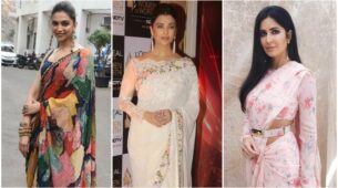 Saree Mein Nari: Deepika Padukone, Aishwarya Rai, Katrina Kaif and floral printed Sabyasachi designer sarees, a quintessential visual delight