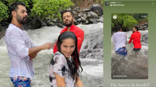 Shabbir Ahluwalia, Kanchi Kaul and Riteish Deshmukh enjoy a nice swim in the waterfall, Sriti Jha says, ‘the butt is da bomb’
