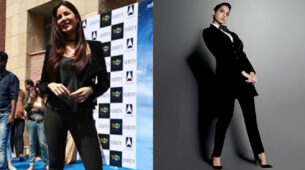 Slay the classy semi-corporate black blazer style like Katrina Kaif and Nora Fatehi to burn the oomph game