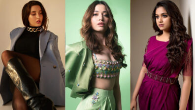 Slay the perfect indoor photoshoot pose like Nora Fatehi, Tamannaah Bhatia and Keerthy Suresh