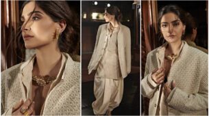 Sonam Kapoor’s Fashion Sense Is Not Ordinary: Take A Glance At Her Gender Neutral Look In Embroidered Bandhgala, Textured Kurta And Split Dhoti Pants