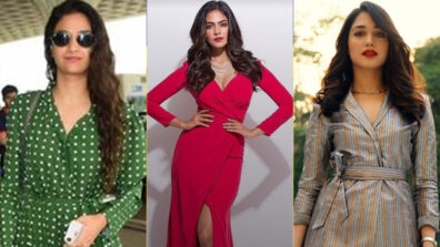 South Babes Hot Avatars: Keerthy Suresh, Malavika Mohanan and Tamannaah Bhatia dazzle in wrap dress outfits, fans love it