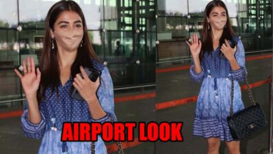 Sported Alert! Pooja Hegde was sported in an adorable blue outfit at the Mumbai airport, take fashion notes