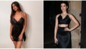 Suhana Khan’s classic dress VS Shanaya Kapoor’s crop top: Which black outfit would you pick for your next dinner date with beau??