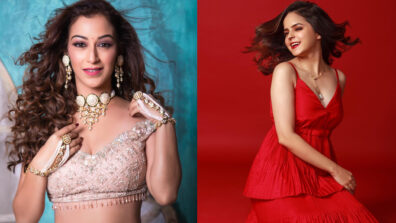 Sunayana Fozdar is dazzling diva in desi super hot low-neck blouse and lehenga, Palak Sindhwani melts hearts in sensuous spicy red hot dress