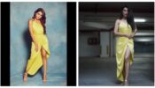 Surbhi Jyoti Vs Genelia Deshmukh: Which Diva Donned The Yellow Satin Front Knotted Slit Dress Better?