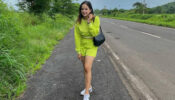 Taarak Babe: Palak Sindhwani is in a mood to enjoy and have fun, stuns in neon green co-ord dress