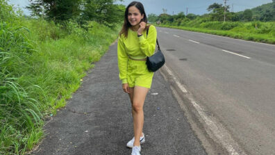 Taarak Babe: Palak Sindhwani is in a mood to enjoy and have fun, stuns in neon green co-ord dress