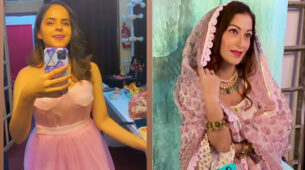 Taarak Hot Babes: Palak Sindhwani’s baby pink ‘videsi’ princess gown dress Vs Sunayana Fozdar’s baby pink ‘desi’ saree, which one stabs your heart? (Fan Battle)