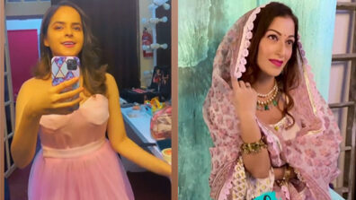 Taarak Hot Babes: Palak Sindhwani’s baby pink ‘videsi’ princess gown dress Vs Sunayana Fozdar’s baby pink ‘desi’ saree, which one stabs your heart? (Fan Battle)