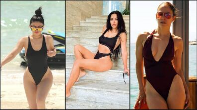 Too Hot To Handle: Kylie Jenner, Kim Kardashian and Jennifer Lopez slay the oomph game in sensuous black monokinis, fans sweat