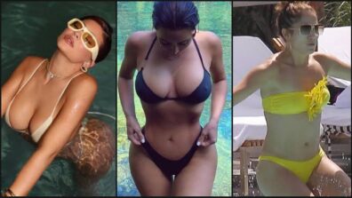 Too Hot To Handle: Kylie Jenner, Kim Kardashian and Jennifer Lopez’s hottest bikini moments in swimming pool that made us sweat