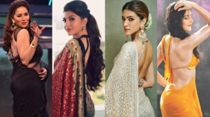 Too Hot To Handle: Madhuri Dixit, Jacqueline Fernandez, Kriti Sanon and Katrina Kaif are here to etch their place in your hearts with their sensuous backless style, are you feeling the heat already?