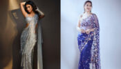 Ultimate Desi Queen Challenge: Mouni Roy Vs Madhuri Dixit: The hottest beauty in desi shimmery transparent saree? (Fan Battle)
