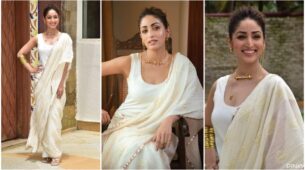 What A Beauty! Yami Gautam Flaunts Her Traditional ‘Aatheru’ Earrings With A Gorgeous Cream Coloured Saree, Take Cues