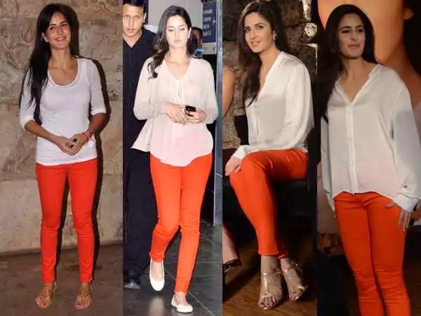 What A Look! Katrina Kaif’s Orange Pastel Pant With White Top & Shrug Is All You Need On Your Friends Gathering, Take Cues - 1