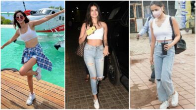 When Ananya Panday, Tara Sutaria & Alia Bhatt sparked sensation in white crop tops and flaunted their swinging navels, see pictures