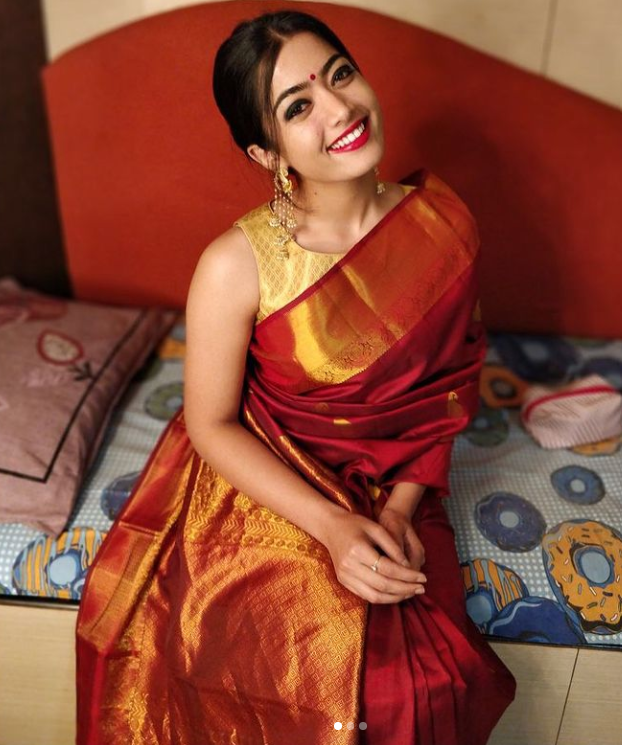 When Rashmika Mandanna Opted For All Dazzling Saree Looks And Fans Lost Their Hearts - 0