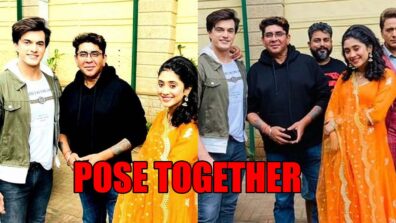 Yeh Rishta Kya Kehlata Hai actors Mohsin Khan and Shivangi Joshi pose together for a happy picture, fans love it