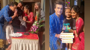 YRKKH BTS Special: Shivangi Joshi and Mohsin Khan caught on camera eating the same cake together, see viral moment