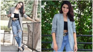 Samantha Ruth Prabhu In Her Birds Eye Jacket Outfit Is A Vision To Behold, View Pics