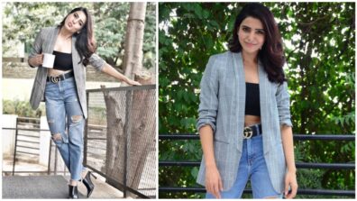 Samantha Ruth Prabhu In Her Birds Eye Jacket Outfit Is A Vision To Behold, View Pics