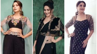 Awestrucking Looks! 5 Times ‘Dhak Dhak Girl’ Madhuri Dixit Mesmerized Us With Black Traditional Outfits; See Pics