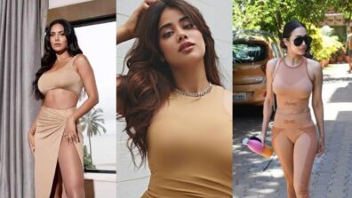 Making Heads Turn! Esha Gupta, Janhvi Kapoor, And More: Bollywood Divas Who Fascinate Us In Nude-Colored Outfits