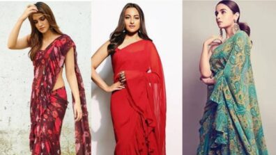 Ravishing Beauties! Kriti Sanon, Sonakshi Sinha, And Alia Bhatt: Here Are Some Celebrities’ Approved Ruffle Sarees That You Should Have In Your Wardrobe